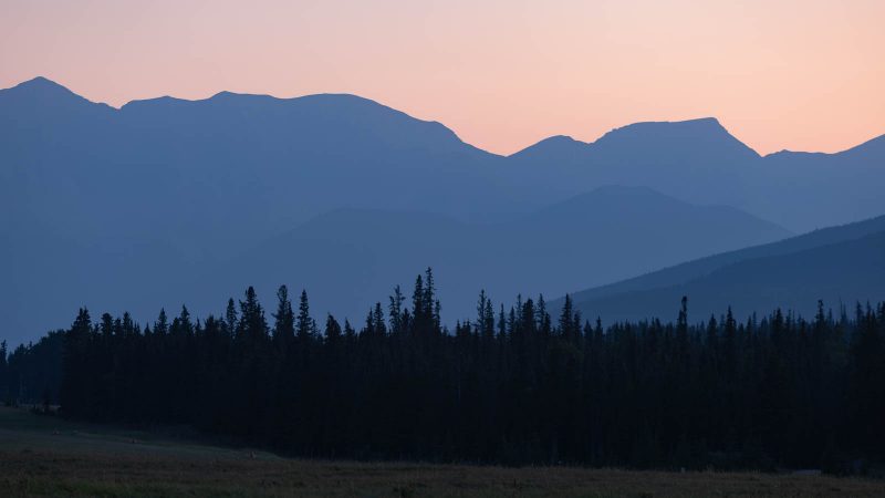 Telephoto Image of Rocky Mountains